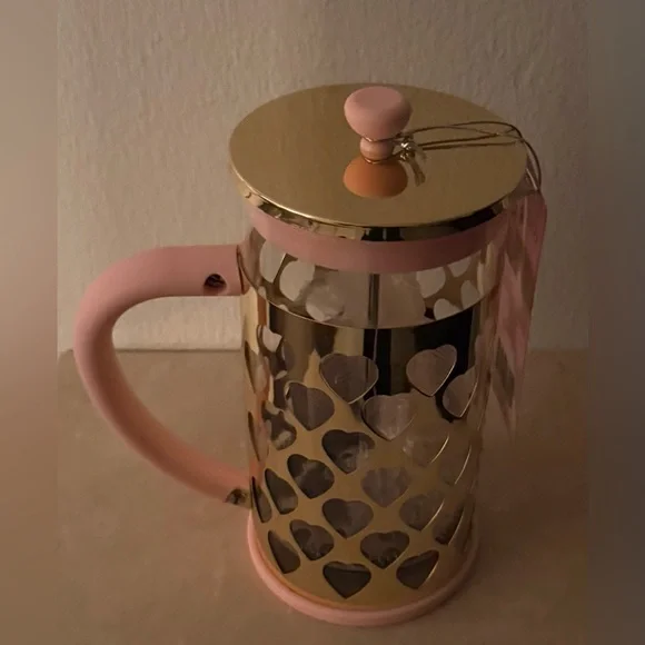 NWTs Paris Hilton French Press Coffee Maker With Heart Shaped Measuring Scoop. - Picture 10 of 12